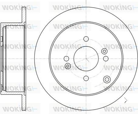 Woking D61024.00 - Тормозной диск autospares.lv