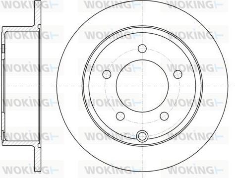 Woking D61025.00 - Тормозной диск autospares.lv