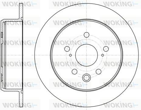 Woking D61075.00 - Тормозной диск autospares.lv