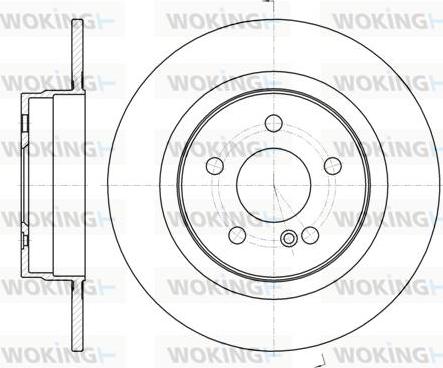 Woking D61070.00 - Тормозной диск autospares.lv