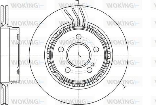 Woking D61071.10 - Тормозной диск autospares.lv