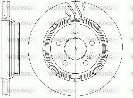 Woking D61072.10 - Тормозной диск autospares.lv