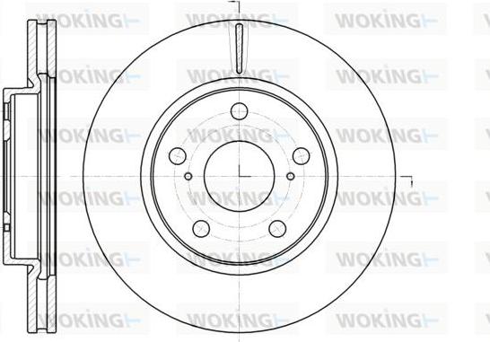 Woking D61077.10 - Тормозной диск autospares.lv