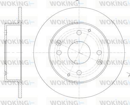 Woking D61156.00 - Тормозной диск autospares.lv