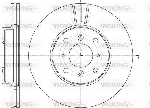 Woking D61153.10 - Тормозной диск autospares.lv