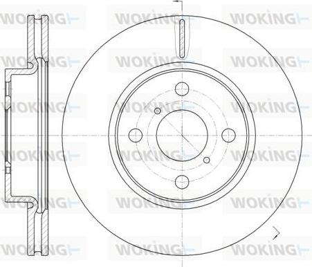 Woking D61169.10 - Тормозной диск autospares.lv