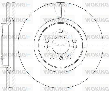 Woking D61165.10 - Тормозной диск autospares.lv