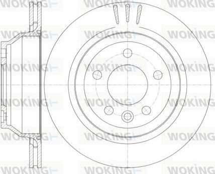 Woking D61160.10 - Тормозной диск autospares.lv