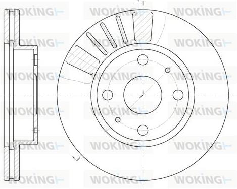 Woking D6116.10 - Тормозной диск autospares.lv