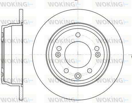 Woking D61105.00 - Тормозной диск autospares.lv