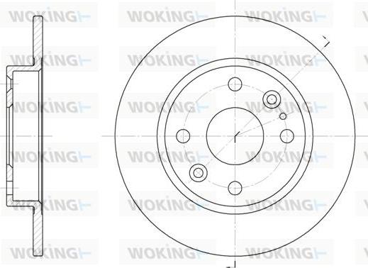Woking D61119.00 - Тормозной диск autospares.lv