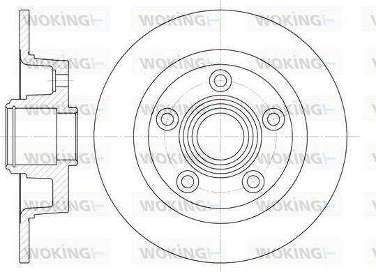 Woking D61114.00 - Тормозной диск autospares.lv