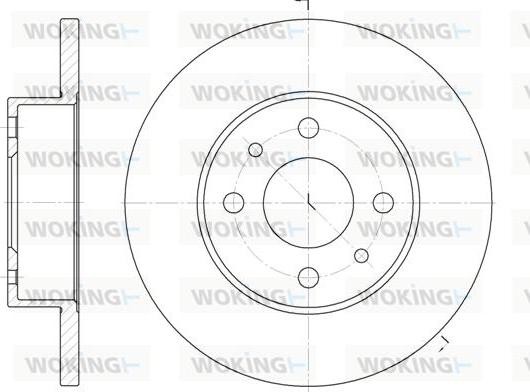 Woking D6111.00 - Тормозной диск autospares.lv