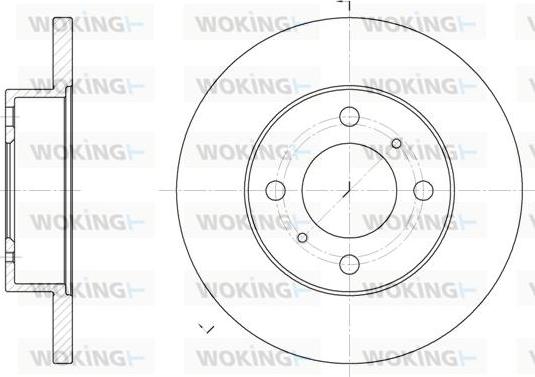 Woking D61117.00 - Тормозной диск autospares.lv