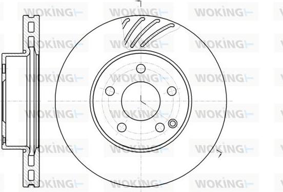 Woking D61184.10 - Тормозной диск autospares.lv