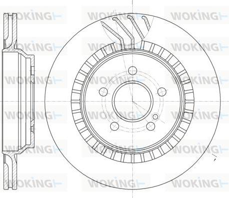 Woking D61187.10 - Тормозной диск autospares.lv