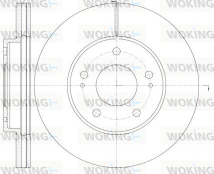 Woking D61130.10 - Тормозной диск autospares.lv