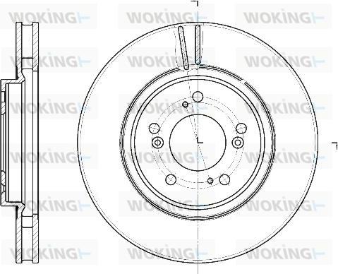 Woking D61129.10 - Тормозной диск autospares.lv