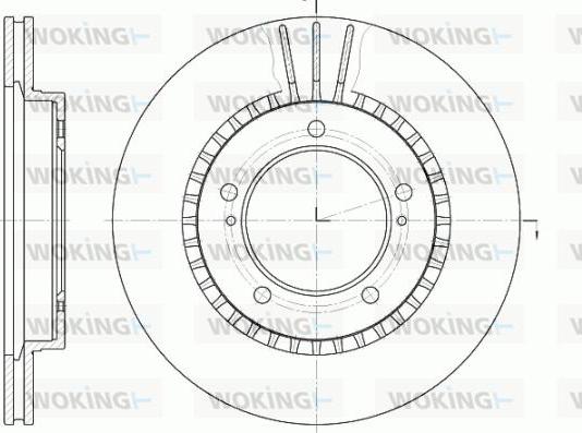 Woking D61125.10 - Тормозной диск autospares.lv