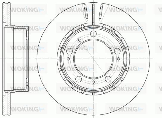 Woking D61126.10 - Тормозной диск autospares.lv