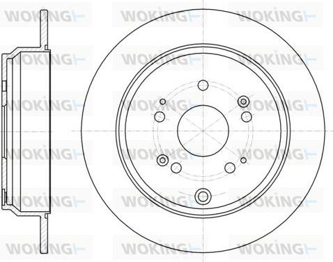 Woking D61174.00 - Тормозной диск autospares.lv