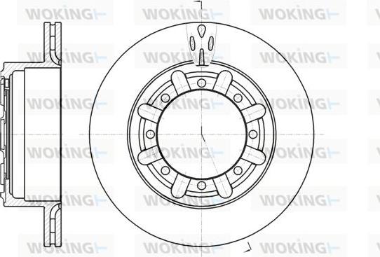 Woking D61170.10 - Тормозной диск autospares.lv