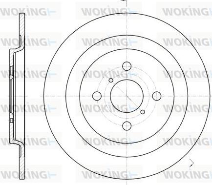 Woking D61173.00 - Тормозной диск autospares.lv