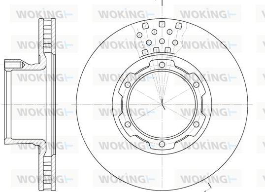 Woking D61177.10 - Тормозной диск autospares.lv