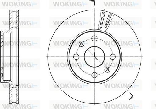 Woking D61848.10 - Тормозной диск autospares.lv