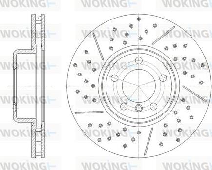 Woking D61843.10 - Тормозной диск autospares.lv