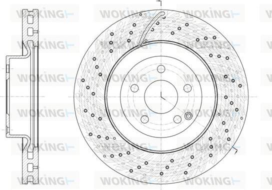 Woking D61847.10 - Тормозной диск autospares.lv