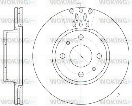 Woking D6186.10 - Тормозной диск autospares.lv