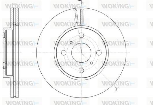 Woking D61809.10 - Тормозной диск autospares.lv