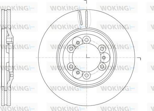 Woking D61837.10 - Тормозной диск autospares.lv