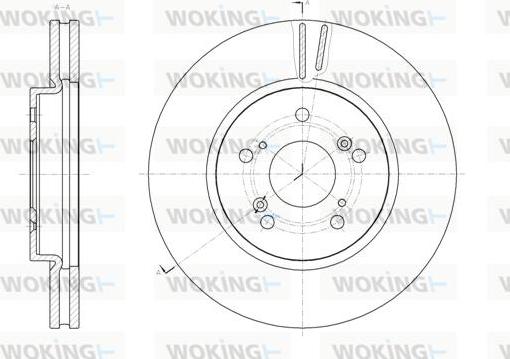 Woking D61825.10 - Тормозной диск autospares.lv