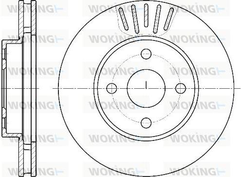 Woking D61874.10 - Тормозной диск autospares.lv