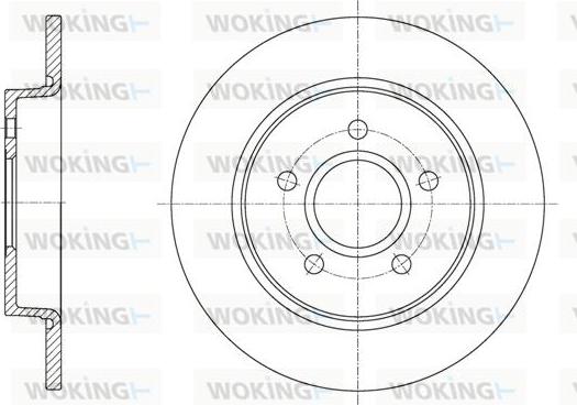 Woking D61873.00 - Тормозной диск autospares.lv