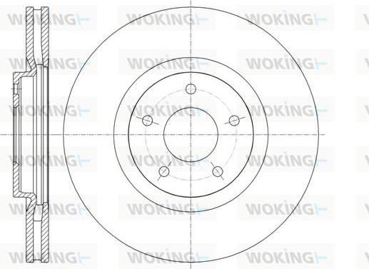 Woking D61349.10 - Тормозной диск autospares.lv