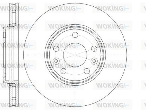 Woking D61344.10 - Тормозной диск autospares.lv