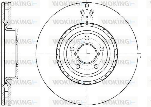 Woking D61341.10 - Тормозной диск autospares.lv