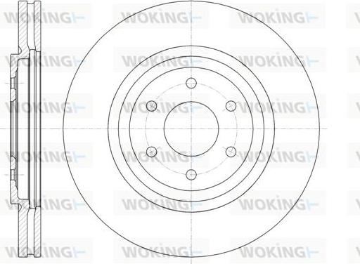 Woking D61348.10 - Тормозной диск autospares.lv