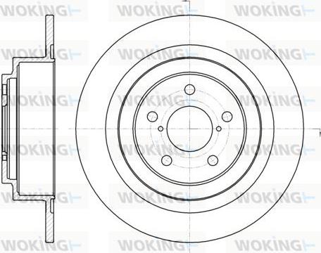 Woking D61343.00 - Тормозной диск autospares.lv