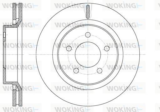 Woking D61360.10 - Тормозной диск autospares.lv