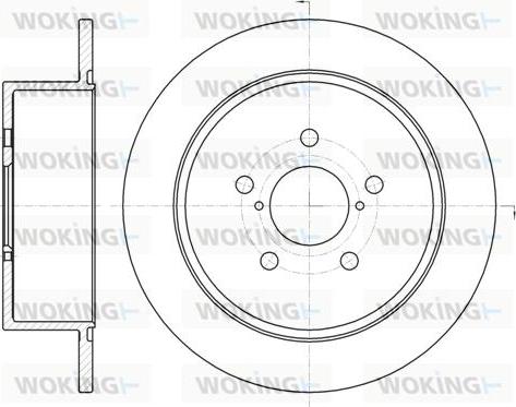 Woking D61300.00 - Тормозной диск autospares.lv