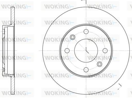 Woking D6130.00 - Тормозной диск autospares.lv