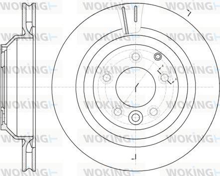 Woking D61302.10 - Тормозной диск autospares.lv