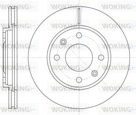 Woking D6131.10 - Тормозной диск autospares.lv