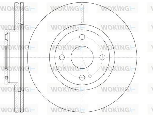 Woking D61380.10 - Тормозной диск autospares.lv