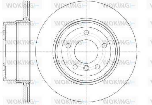 Woking D61336.10 - Тормозной диск autospares.lv