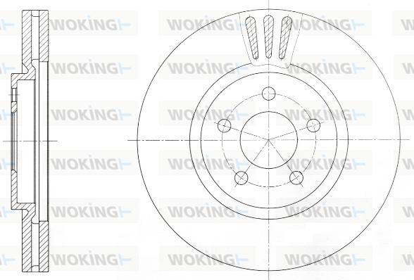 Woking D61370.10 - Тормозной диск autospares.lv